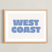 "Coast Vibes III" - Art Print in Coastal Blue by Itsy Belle Studio - Framed