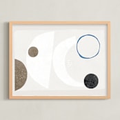 "Abstract no.9" - Art Print in Driftwood neutrals by Francesca Iannaccone - Framed