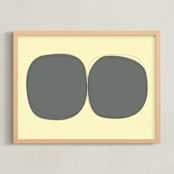 "Yoruba-3-01" - Art Print in earthy colors by Alain Castoriano - Framed
