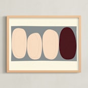 "Yoruba-9-01" - Art Print in earthy colors by Alain Castoriano - Framed