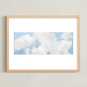 "Cumulus" - Art Print in White by Lynne Millar - Framed