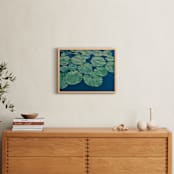 "Painted Lily Pads" - Art Print in Lily Pad by Jessica C Nugent - In a Room