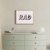 "Be Rad" - Art Print in Sea and Sand by Christine Sullivan Houlihan - In a Room