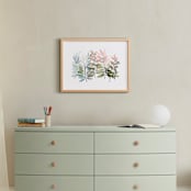 "Foliage Singing" - Art Print in Sage by Yao Cheng Design - In a Room