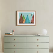 "Hill Country" - Art Print in Country Blue by AlisonJerry - In a Room