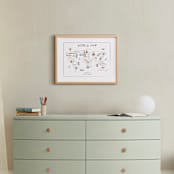 "Travel World Map" - Art Print in Ice by Teju Reval - In a Room