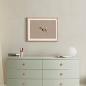 "Mallards in Flight 2" - Art Print in Neutral by Anee Shah - In a Room