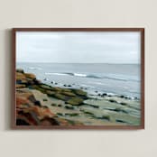 "Ladies of Leisure" - Art Print in Sea Blue by Haley Knighten - Framed