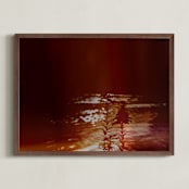 "Illusive" - Art Print in Coffee by Lindsay Megahed - Framed