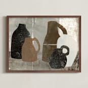 "At The Table 1" - Art Print in Agate by Jennifer Daily - Framed