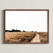 "Where to" - Art Print in Wheat by Karly Rose Sahr - Framed