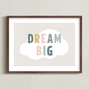 "Dream Big" - Art Print in Dream by Pixel and Hank - Framed