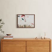 "Where are you going" - Art Print in Vintage Coral by jinseikou - In a Room