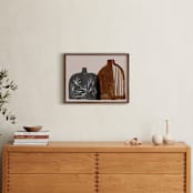 "Two vases" - Art Print in Earth brown by Bethania Lima - In a Room