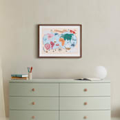 "Exploration Map" - Art Print in Apricot by DorothyDear Creations - In a Room