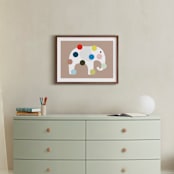 "Elephadots" - Art Print in Earth by Maja Cunningham - In a Room