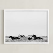 "That Wild Dream" - Art Print in Black White by Amy Carroll - Framed