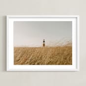 "Sankaty Lighthouse" - Art Print in Wheat by Chelsea Victoria - Framed