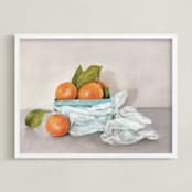 "Clementines " - Art Print in Orange by Lorent and Leif - Framed