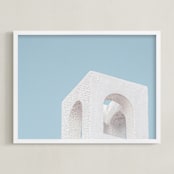 "Out of the box" - Art Print in Bluebell by Christian Fernandez - Framed