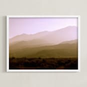 "Indian Canyon" - Art Print in Lavender Golden Hour by Lisa Sundin - Framed