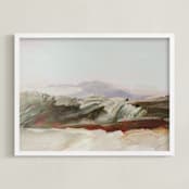 "Hilltop I" - Art Print in Grasses by Kayla King - Framed