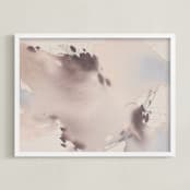 "Doves in Flight 1" - Art Print in Dusty Plum by Christa Kimble - Framed