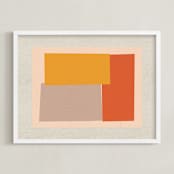 "Come And Stay With Me IIII" - Art Print in lbers Orange by Alain Castoriano - Framed