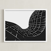 "Linjer 1" - Art Print in Copenhagen Gray by Kate Baird - Framed