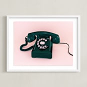 "Call Me Maybe 3" - Art Print in Baby Pink by Deborah Chou - Framed
