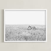 "Going Into the Wild" - Art Print in Black and White by Alison Holcomb - Framed