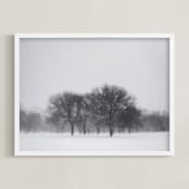"Seeing Snow" - Art Print in Flurry by E Melko - Framed