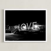 "Lovelight" - Art Print in Black and White by AMANDA LOMAX - Framed