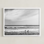 "Ventura 1" - Art Print in charcoal by Kamala Nahas - Framed