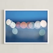 "Blue Hour Bokeh II" - Art Print in Blue Hour by Lee Dunnie - Framed