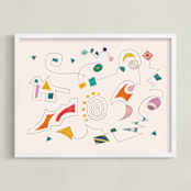"Connections" - Art Print in Candy by Tatjana Koraksic - Framed