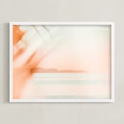 "isla obscura I" - Art Print in coral by Kamala Nahas - Framed