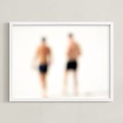 "Seaside #21" - Art Print in Summer tan by Tal Paz-Fridman - Framed