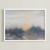 "Coming Into Focus" - Art Print in Mist Grey by Christa Kimble - Framed