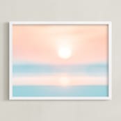 "Sol" - Art Print in Sunset by Tania Medeiros - Framed