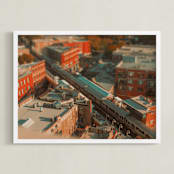 "Chicago" - Art Print in rust orange by Jacob Loafman - Framed