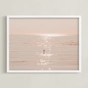 "I Want To Dive Into Your Ocean" - Art Print in Paradise Peach by Summer Strauch - Framed