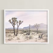 "Joshua Tree No. 10" - Art Print in Desert Rose by Wilder California - Framed
