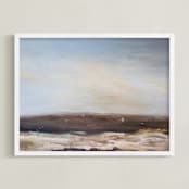 "Llano Winds" - Art Print in Sky Blue by Megan Kelley - Framed