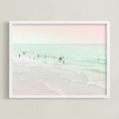"Beloved Summer" - Art Print in Soothing Sea by Rega - Framed