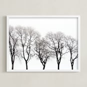 "abstract trees" - Art Print in ink by Baumbirdy - Framed