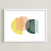 "paper melody" - Art Print in citrus by Carrie Moradi - Framed