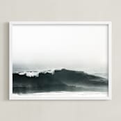 "Mariner's Muse" - Art Print in Deep Ocean by Kamala Nahas - Framed