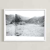 "desert diptych" - Art Print in black and white by Annie Clark - Framed