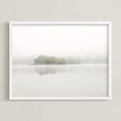 "The Island" - Art Print in Mist White by S.L. Bird - Framed